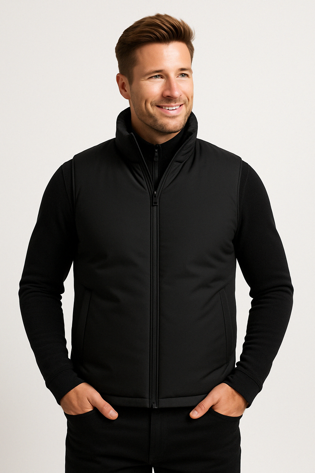 Men’s Puffer Vest – Slim Fit Quilted Insulated – Lightweight Waist-Length Layering