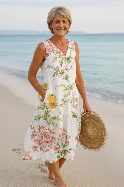 Layla | Sleeveless Floral Summer Dress