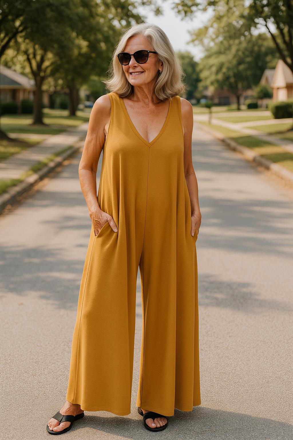 Grace | Wide-Leg Sleeveless Jumpsuit