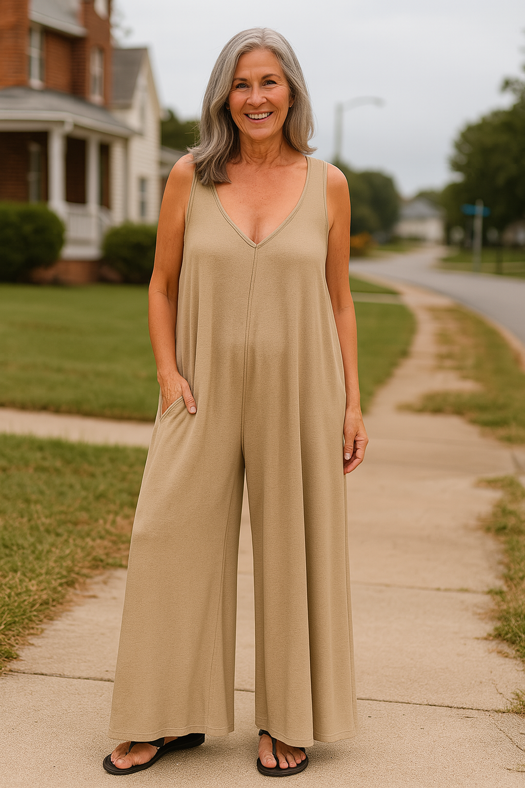 Grace | Wide-Leg Sleeveless Jumpsuit