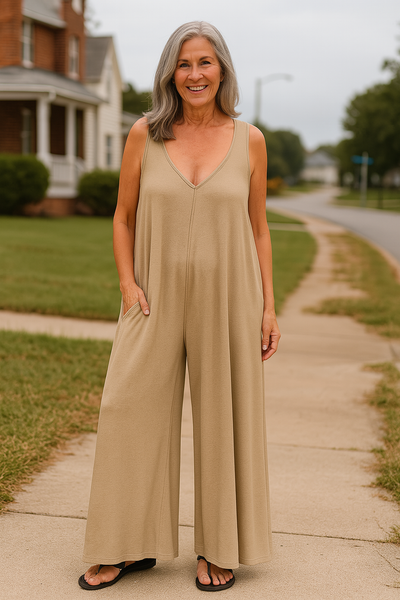 Grace | Wide-Leg Sleeveless Jumpsuit