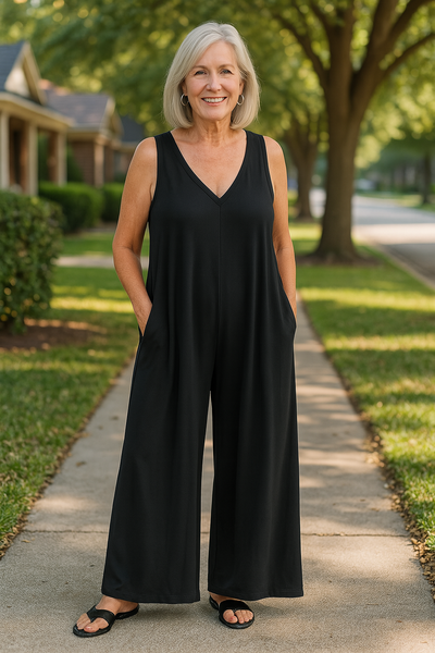 Grace | Wide-Leg Sleeveless Jumpsuit