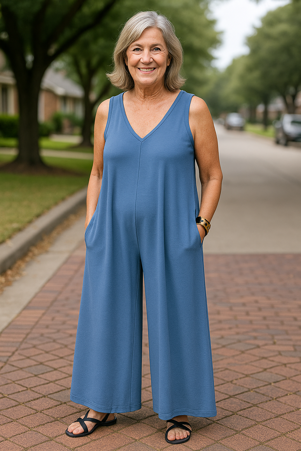 Grace | Wide-Leg Sleeveless Jumpsuit