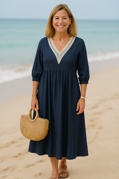 Julia | Elegant V-Neck Summer Dress