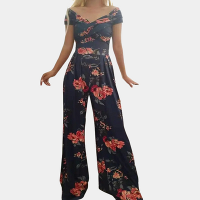 Avencea - Stylish off-shoulder jumpsuit for women with floral print