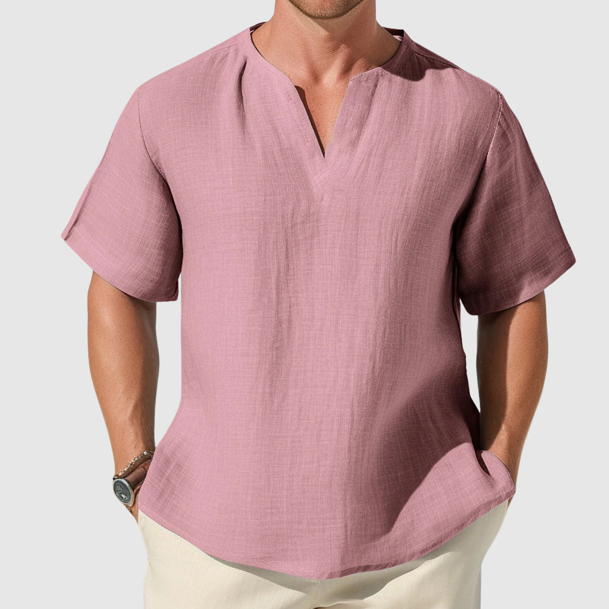 "Coastal Drift" Cotton Shirt