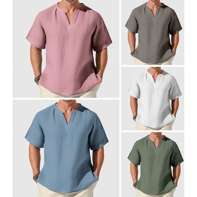 "Coastal Drift" Cotton Shirt