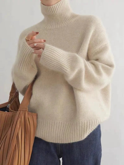 Hazel™ | High Neck Cashmere Sweater