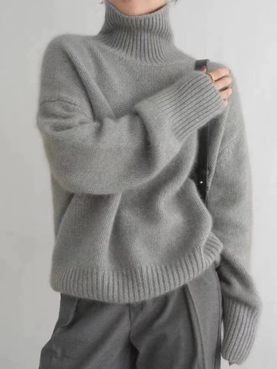 Hazel™ | High Neck Cashmere Sweater