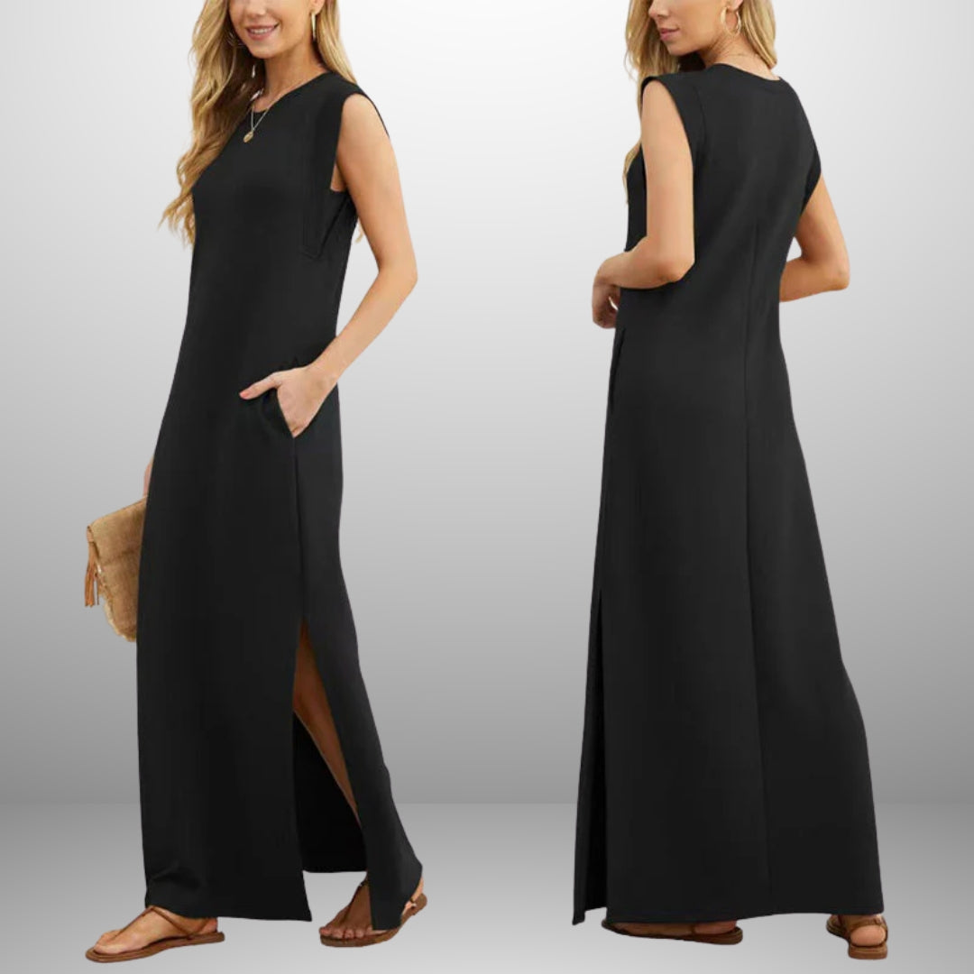 Olivia | Long Flowing Wrinkle-Free Dress