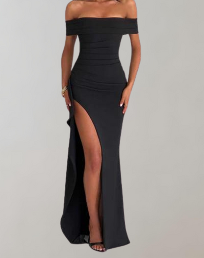 Ivara - Slimming Off-Shoulder Formal Gown