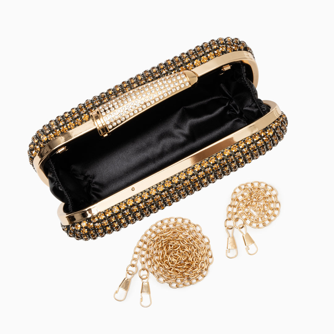 Sara Diamond Encrusted Clutch Bag