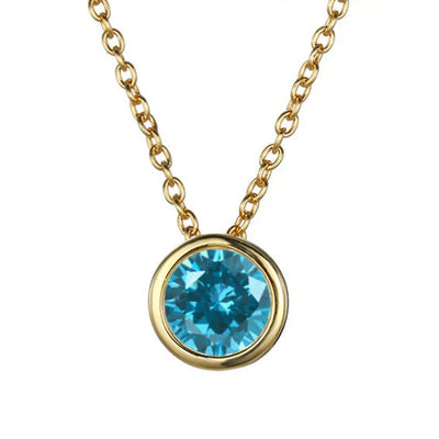 Lunaria Gemmara Birthstone Necklace | Gold 18k