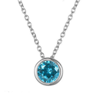 Lunaria Gemmara Birthstone Necklace | White Gold 18k