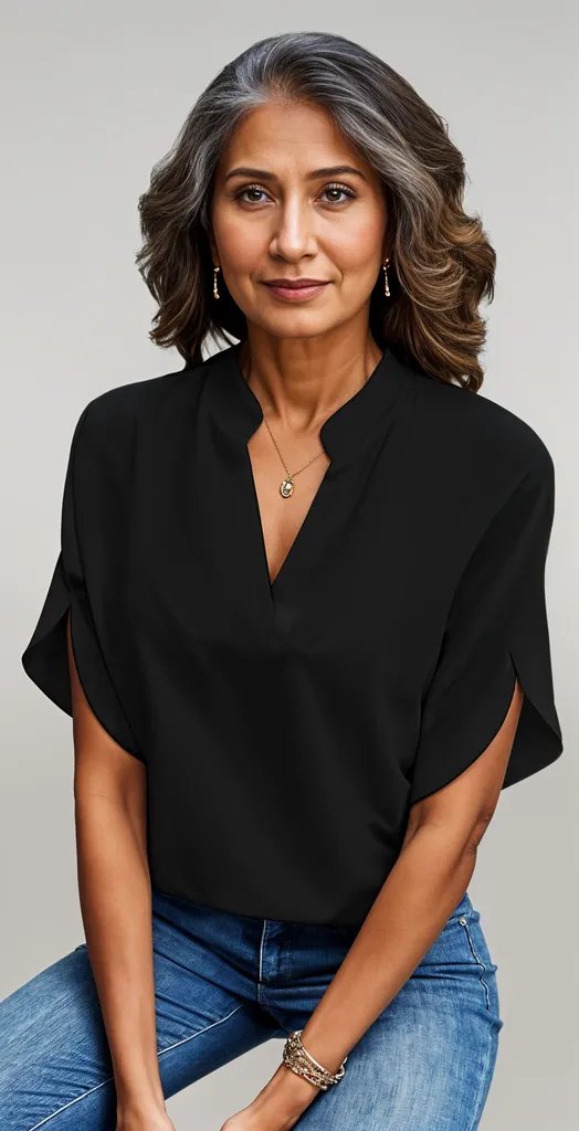 Anna™ | Relaxed v-neck blouse