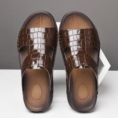 "Deserto Urbano" Embossed Sandals
