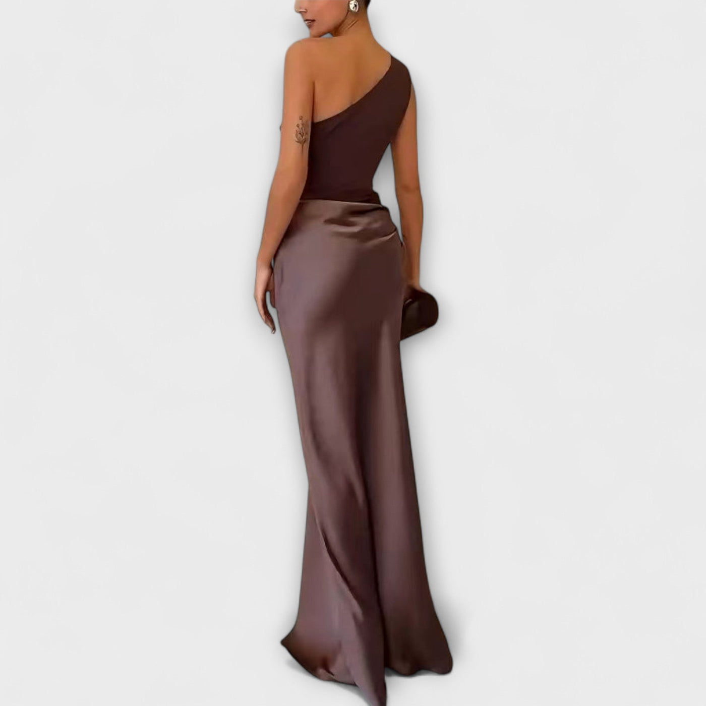 Elsa | Elegant One-Shoulder Pleated Maxi Dress