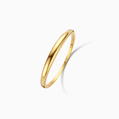 Slim Dome Ring | White Gold 14k