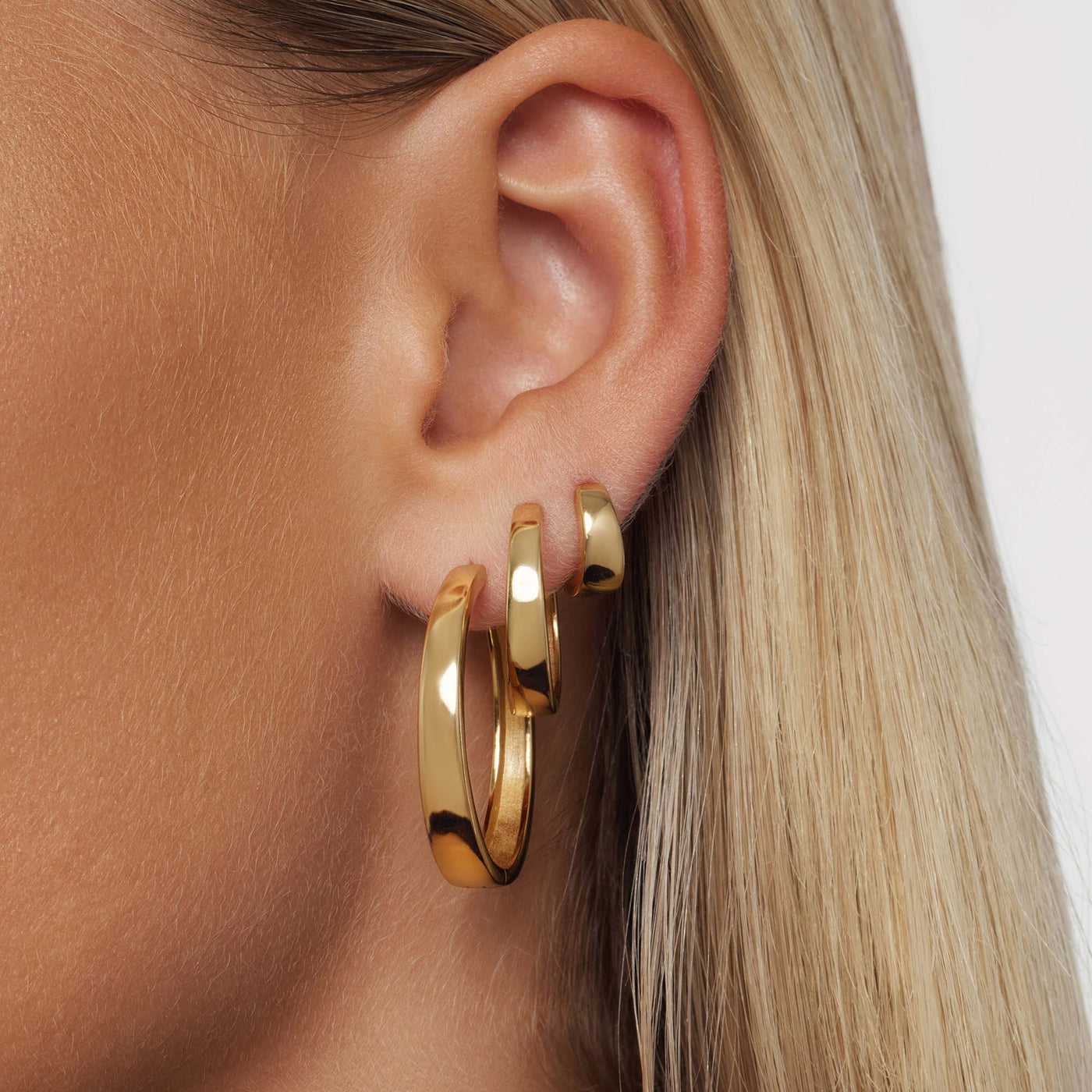 Gia Statement Hoops | Gold 18k