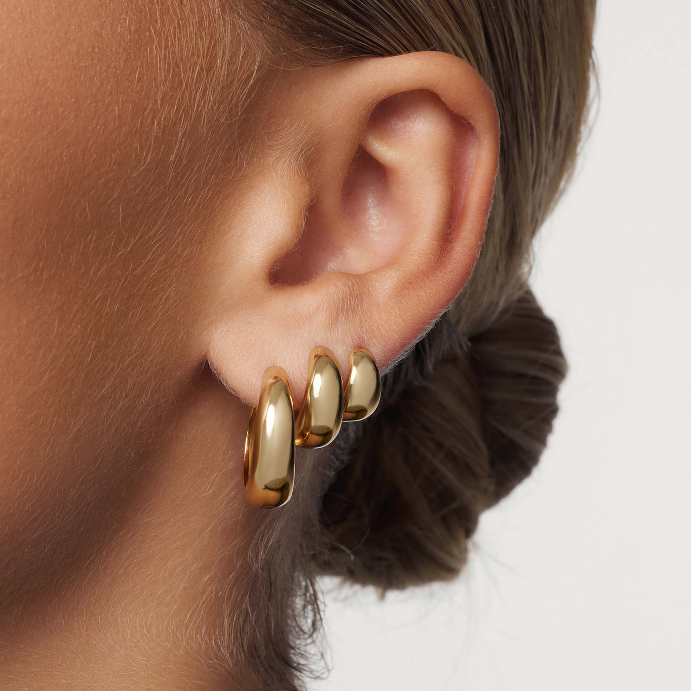 Rue Statement Hoops | Gold 18k