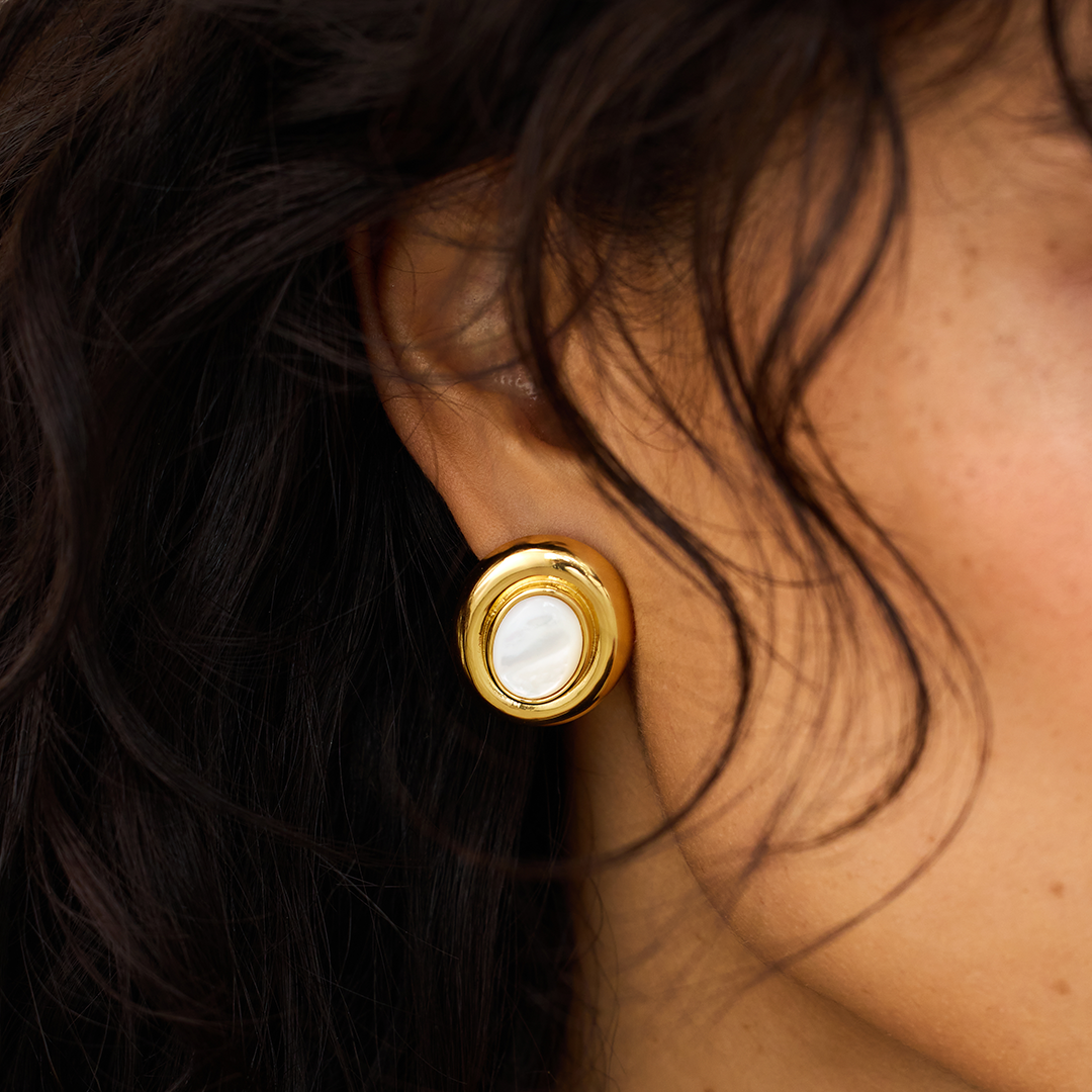 Giselle Pearl Earrings | Gold 14k