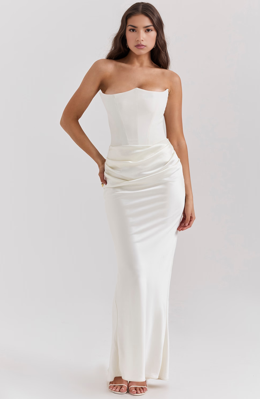Hera | Elegant Retro Solid Color Strapless Party Dress