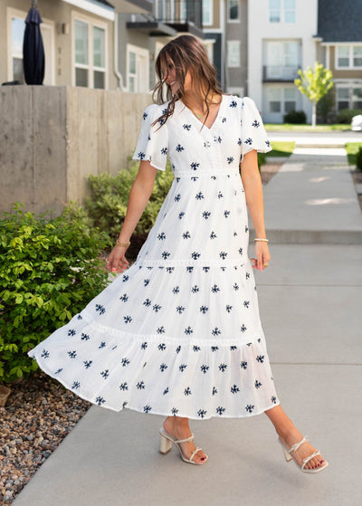 Emma™ – White Embroidered Summer Dress