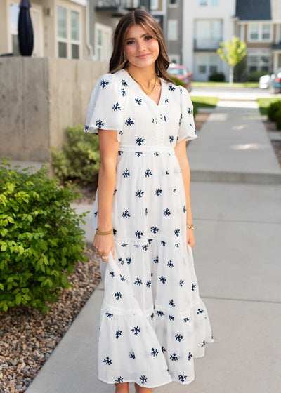 Emma™ – White Embroidered Summer Dress