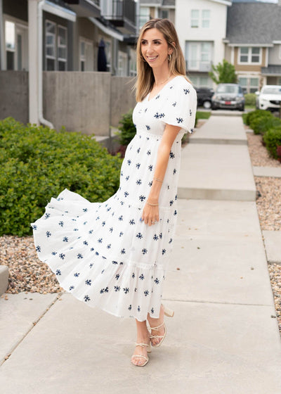 Emma™ – White Embroidered Summer Dress