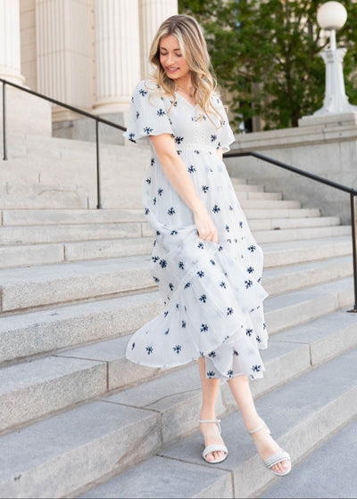 Emma™ – White Embroidered Summer Dress