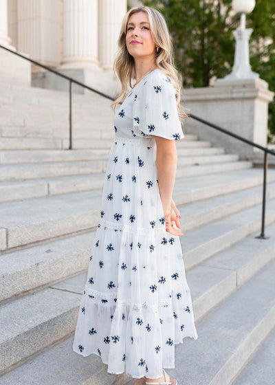 Emma™ – White Embroidered Summer Dress