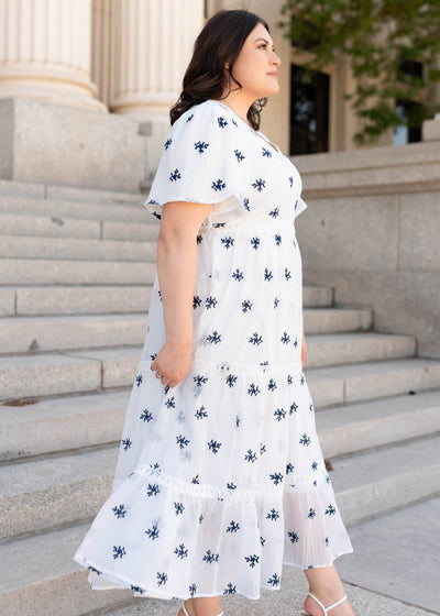 Emma™ – White Embroidered Summer Dress