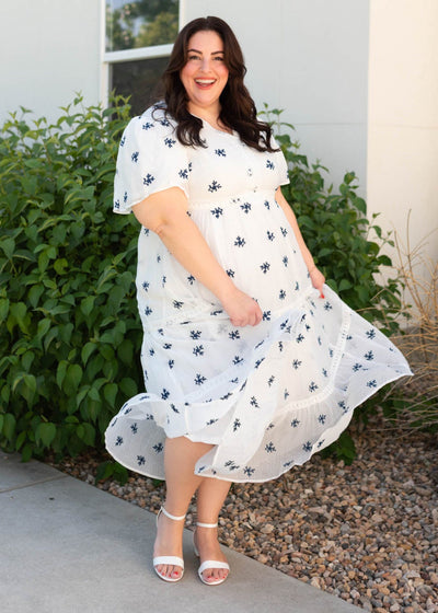 Emma™ – White Embroidered Summer Dress