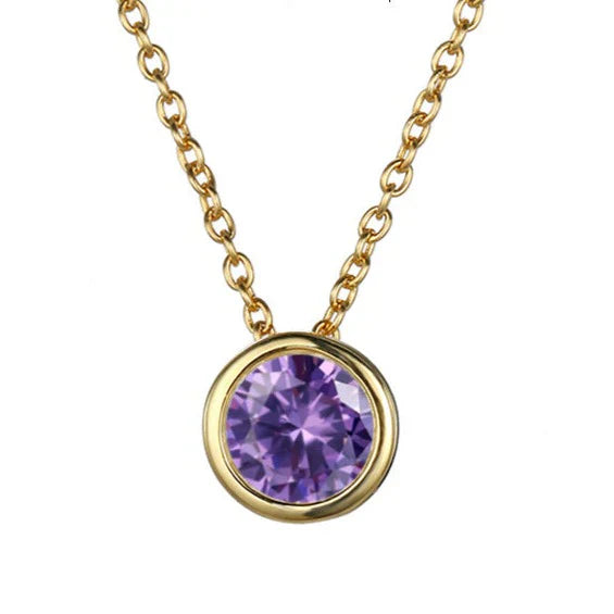 Lunaria Gemmara Birthstone Necklace | Gold 18k