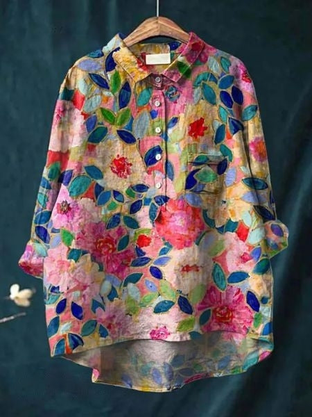 Donna™ | Cotton Floral Shirt