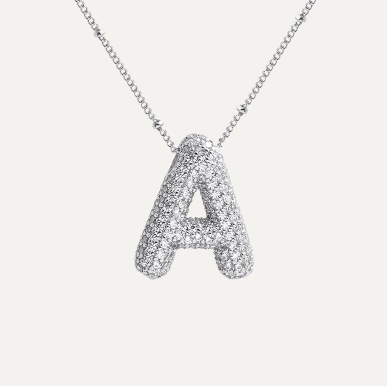 Savannah | Diamond Bubble Letter Necklace