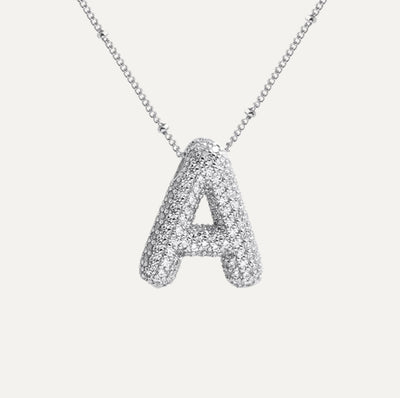 Savannah | Diamond Bubble Letter Necklace