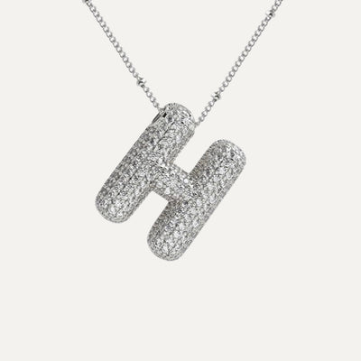 Savannah | Diamond Bubble Letter Necklace