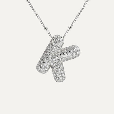 Savannah | Diamond Bubble Letter Necklace