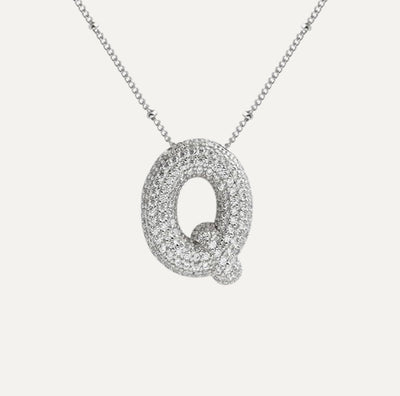 Savannah | Diamond Bubble Letter Necklace