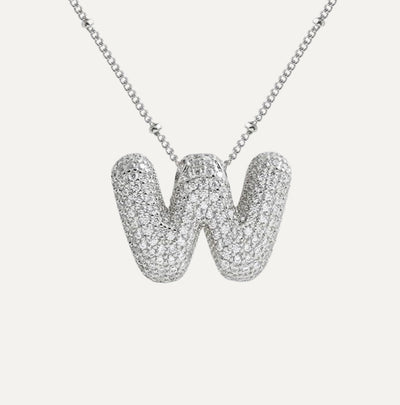 Savannah | Diamond Bubble Letter Necklace
