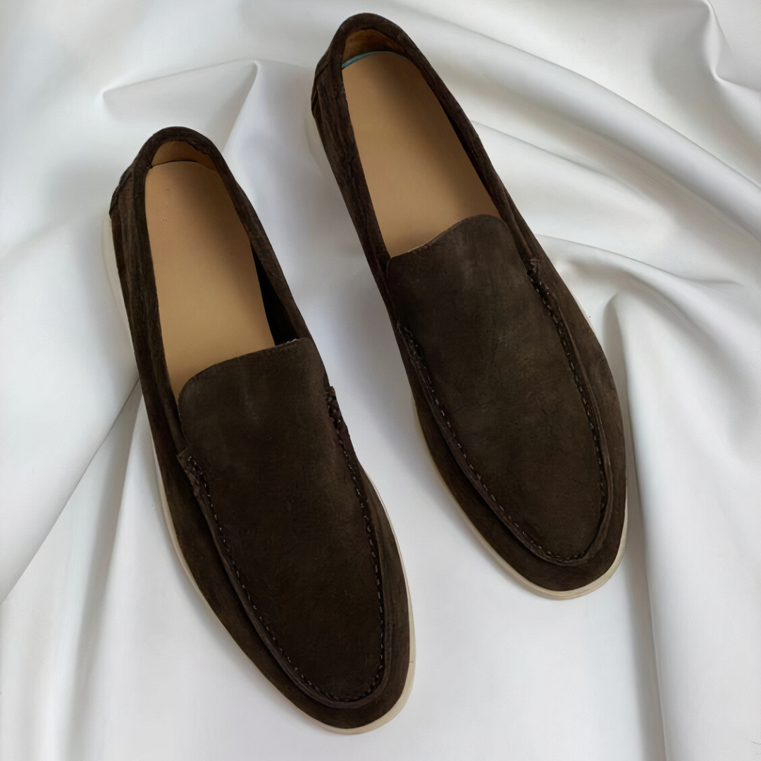 Calvin | Minimal Suede Loafers