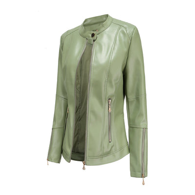 Avencea - Stylish PU Leather Jacket