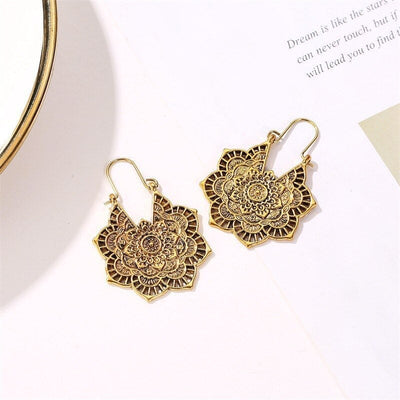 Lotus Mandala Elegance Earrings