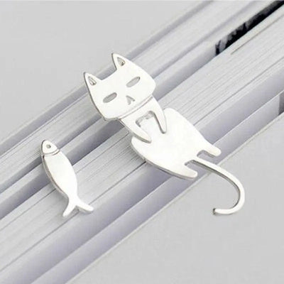 Silver Climbing Kitten Earring
