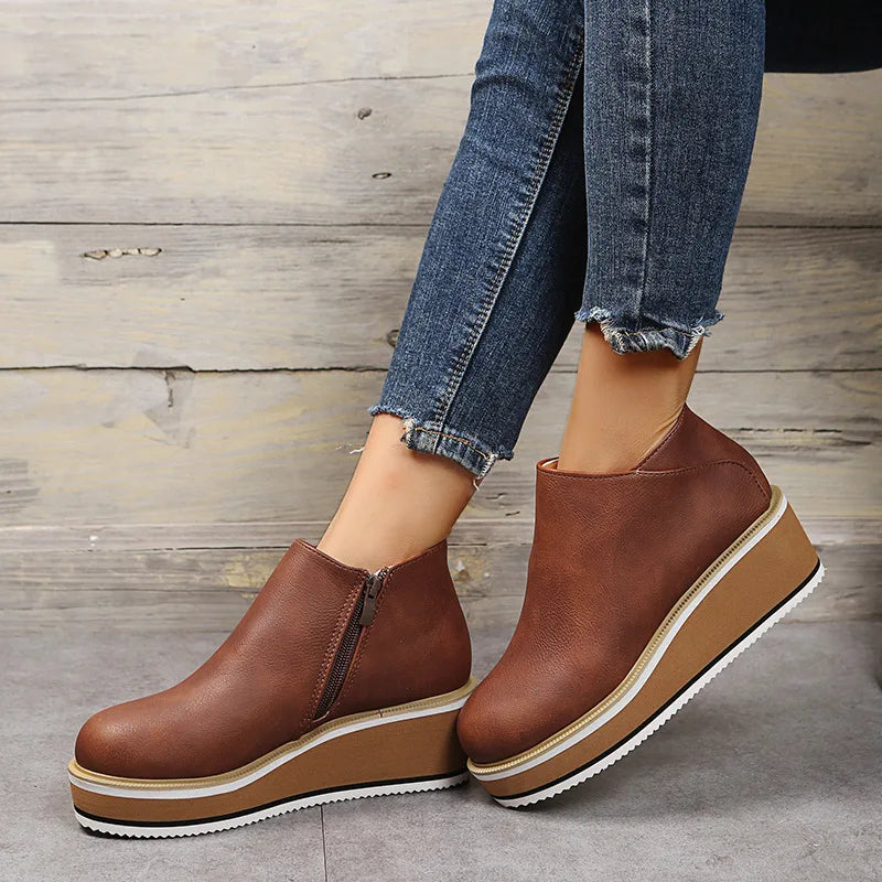 Auria - Platform Leather Shoes