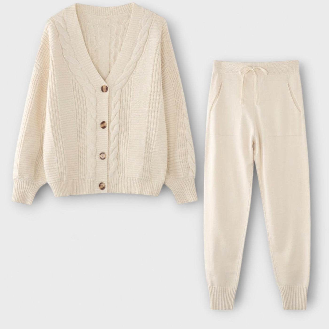 Elegant 2-Piece Set with Cardigan and Comfortable Pants