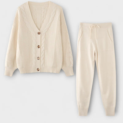 Elegant 2-Piece Set with Cardigan and Comfortable Pants