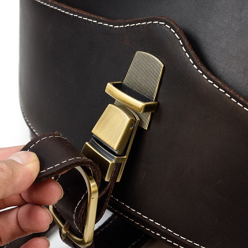 Leather Backpack Beetle Style Women Rucksack