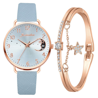 Liam - Set with Watch and Bracelets with Moon Phase Dial